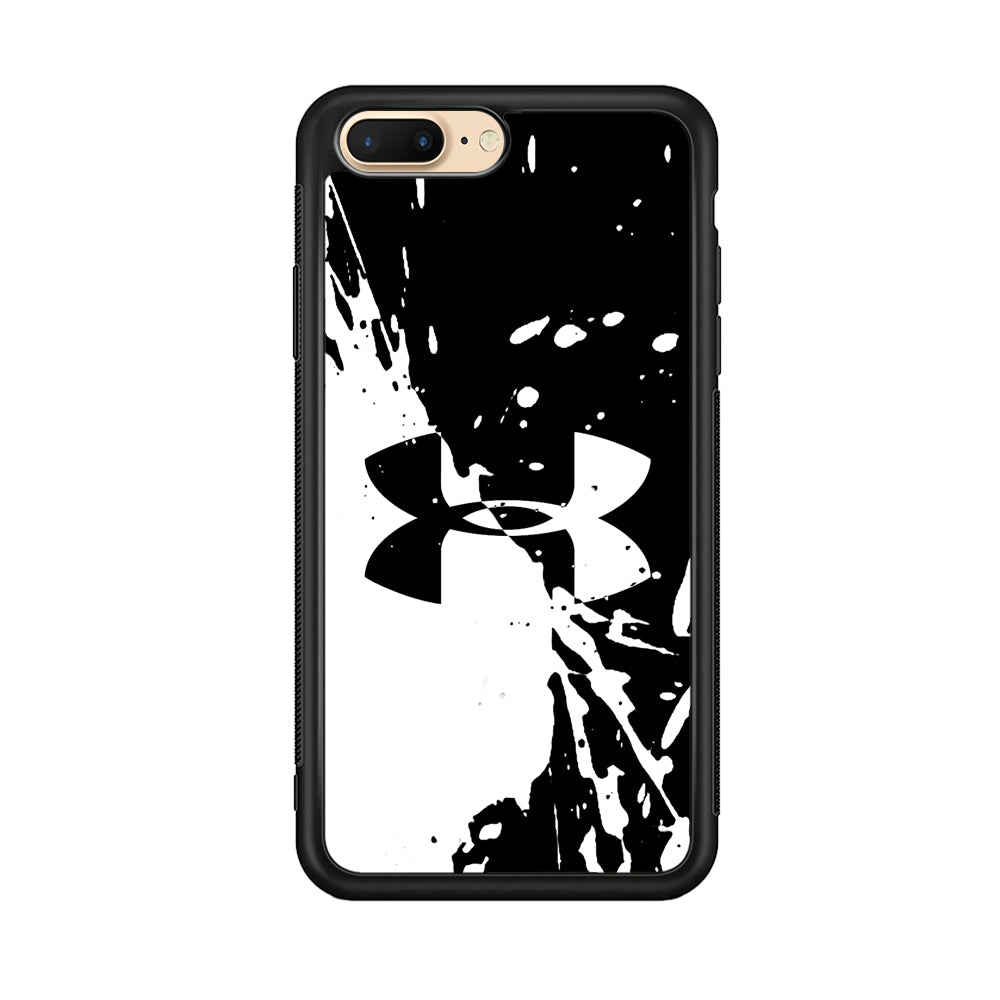 Under Armour Black White iPhone 8 Plus Case | Slim Rubber Case for iPhone 8 Plus