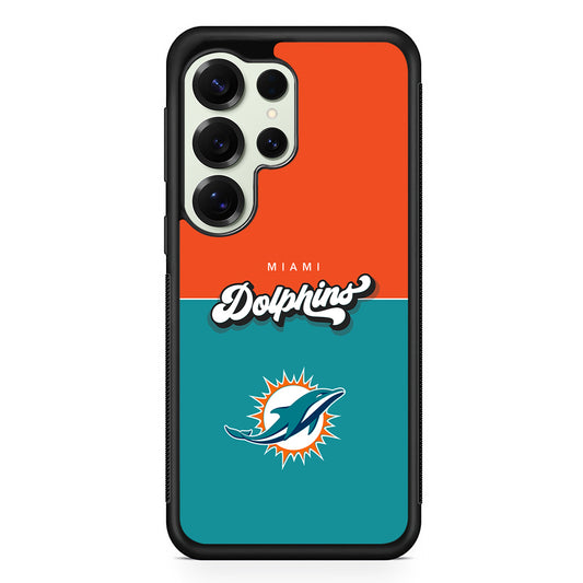 Miami Dolphins Orange Blue Samsung Galaxy S25 Ultra Case | Durable Rubber Case for Samsung Galaxy S25 Ultra