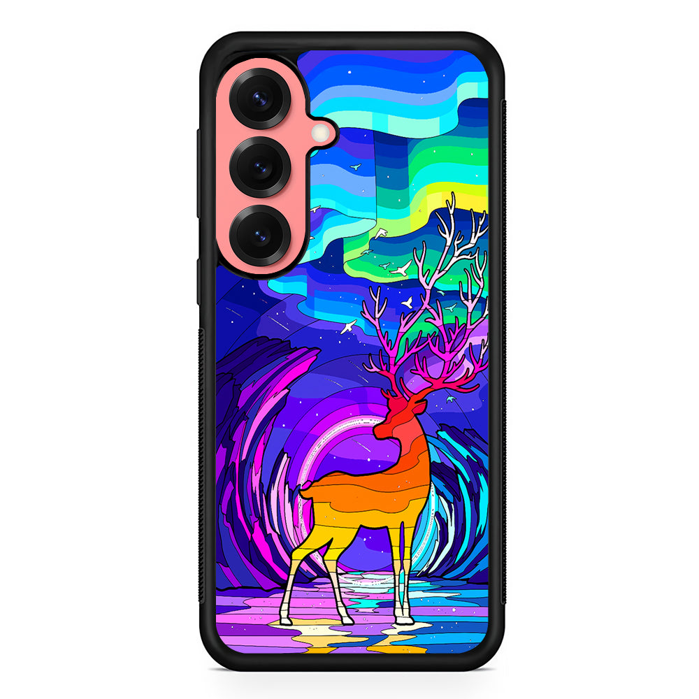 A Deer Colorful Silhouette Samsung Galaxy S25 Case | Protective Case for Samsung Galaxy S25