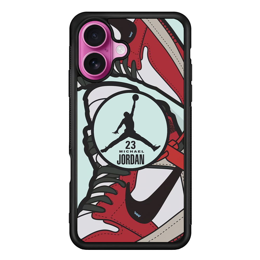 Air Jordan Circle in Collaboration iPhone 17 Case - Slim Rubber Case for iPhone 17