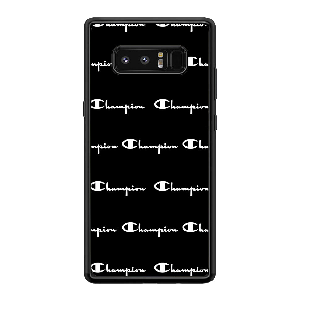 Champion Bland And White Samsung Galaxy Note 8 Case | Slim Rubber Case for Samsung Galaxy Note 8