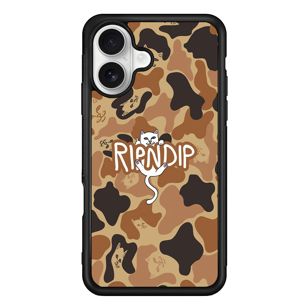 Rip N Dip Brown Camo iPhone 16 Plus Case | Slim Rubber Case for iPhone 16 Plus