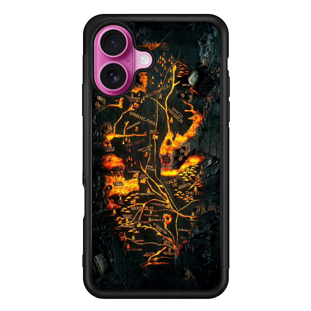 House of Dragon Fire Table Map iPhone 17 Case | Slim Protective Rubber Phone Cover