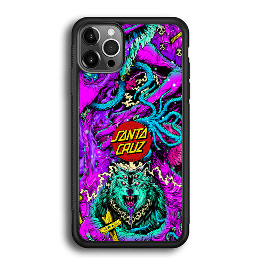 Santa Cruz Skateboard Wolf iPhone 12 Pro Max Case | Slim Rubber Case for iPhone 12 Pro Max