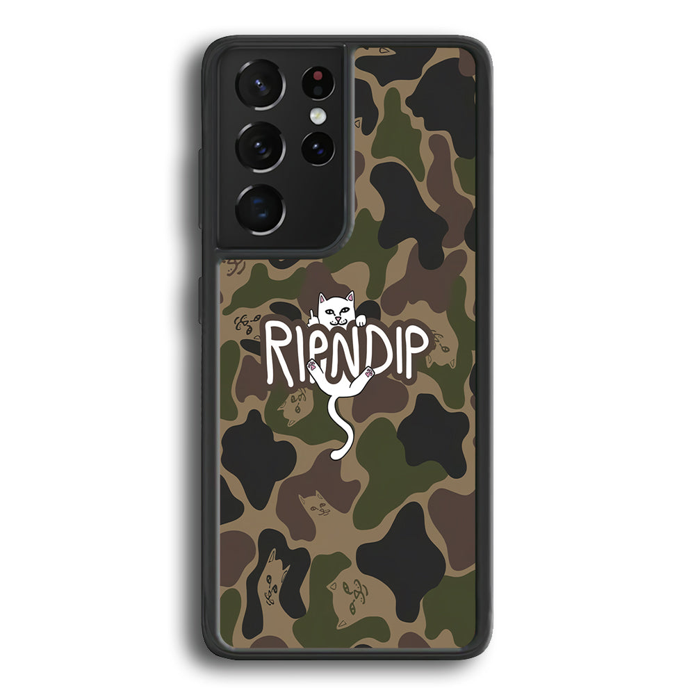 Rip N Dip Green Camo Samsung Galaxy S24 Ultra Case | Slim Rubber Case for Samsung Galaxy S24 Ultra