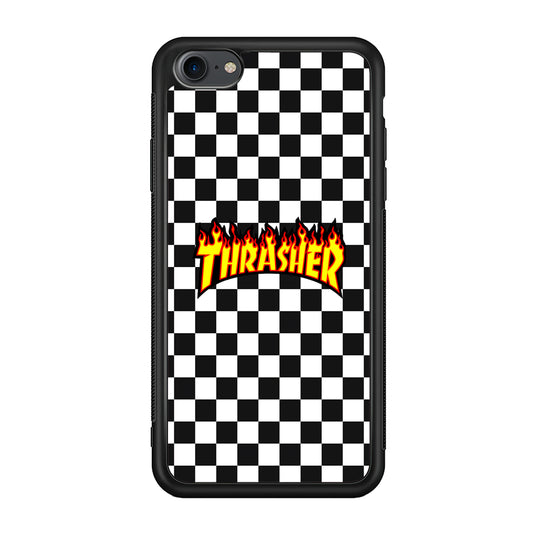 Thrasher Chess Pattern iPhone 8 Case | Slim Rubber Case for iPhone 8