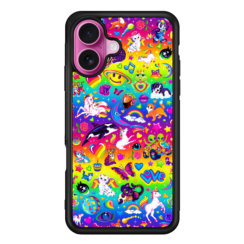 Unicorn Cartoon Rainbow Pattern iPhone 17 Case | Slim Protective Rubber Phone Cover