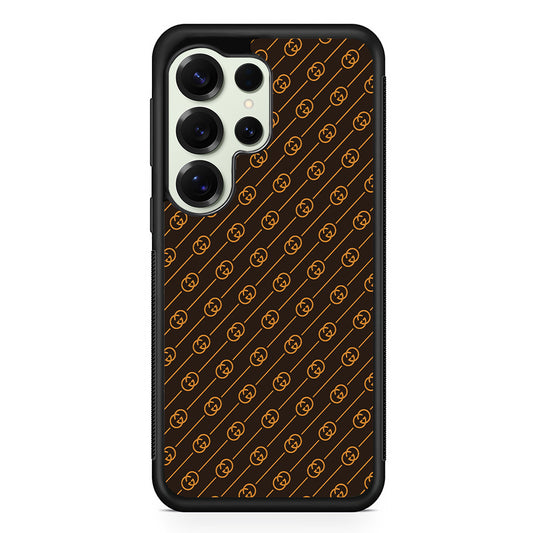 Gucci Brown Pattern Samsung Galaxy S25 Ultra Case | Slim Rubber Case for Samsung Galaxy S25 Ultra
