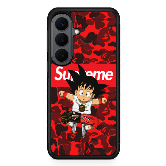 Bape Goku Red Camo Supreme Samsung Galaxy S26 Plus Case | Slim Rubber Case for Samsung Galaxy S26 Plus