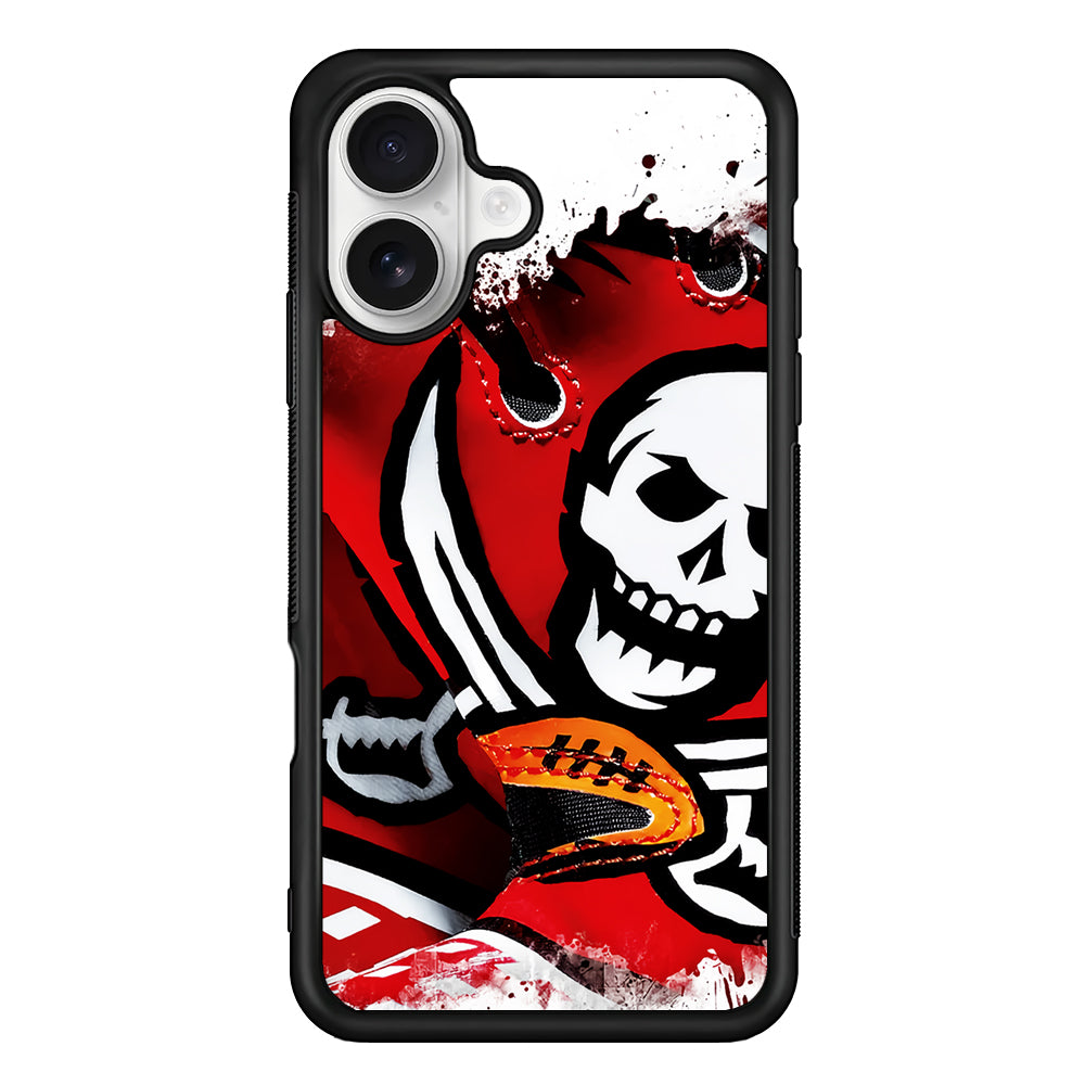Tampa Bay Buccaneers Gloves iPhone 16 Plus Case | Durable Protective Rubber Cover