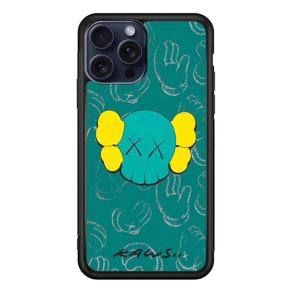 Kaws Face Tosca Touch iPhone 15 Pro Max Case | Slim Rubber Case for iPhone 15 Pro Max