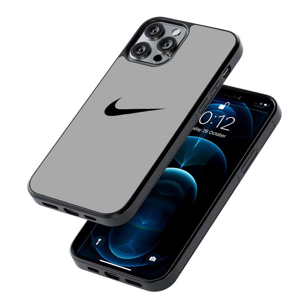 Nike Gray Full 2D Rubber Phone Case | Slim Protective Phone Case