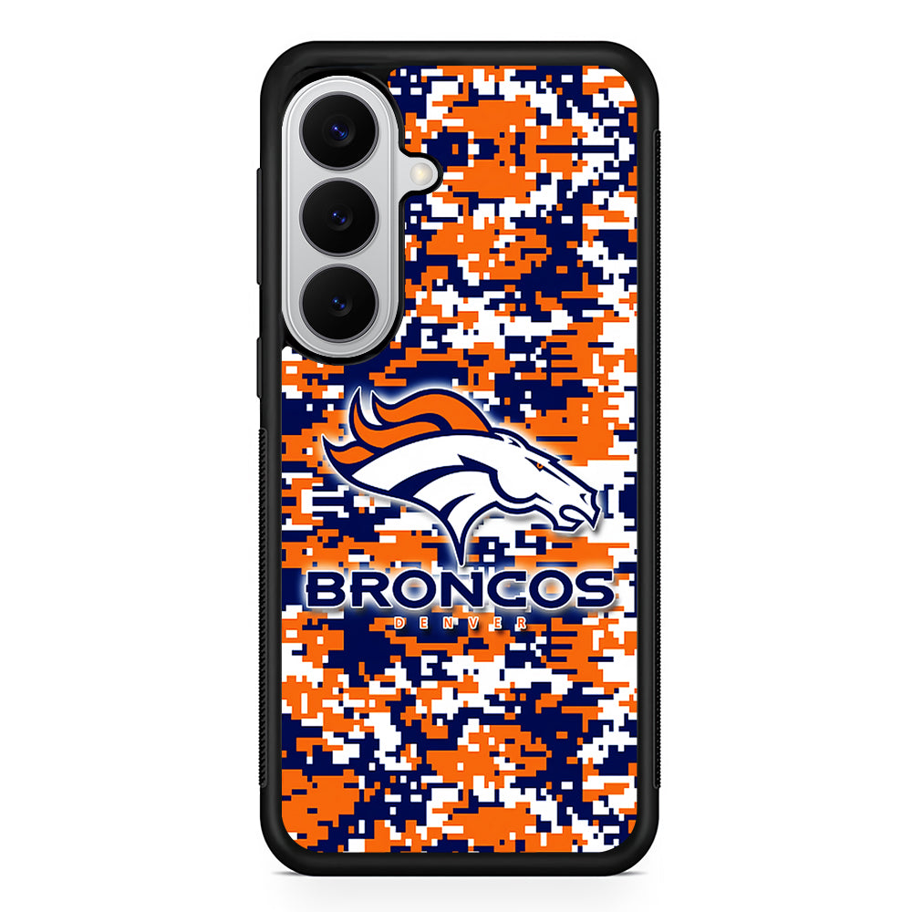 Denver Broncos Pixels Samsung Galaxy S26 Case | Protective Rubber Cover