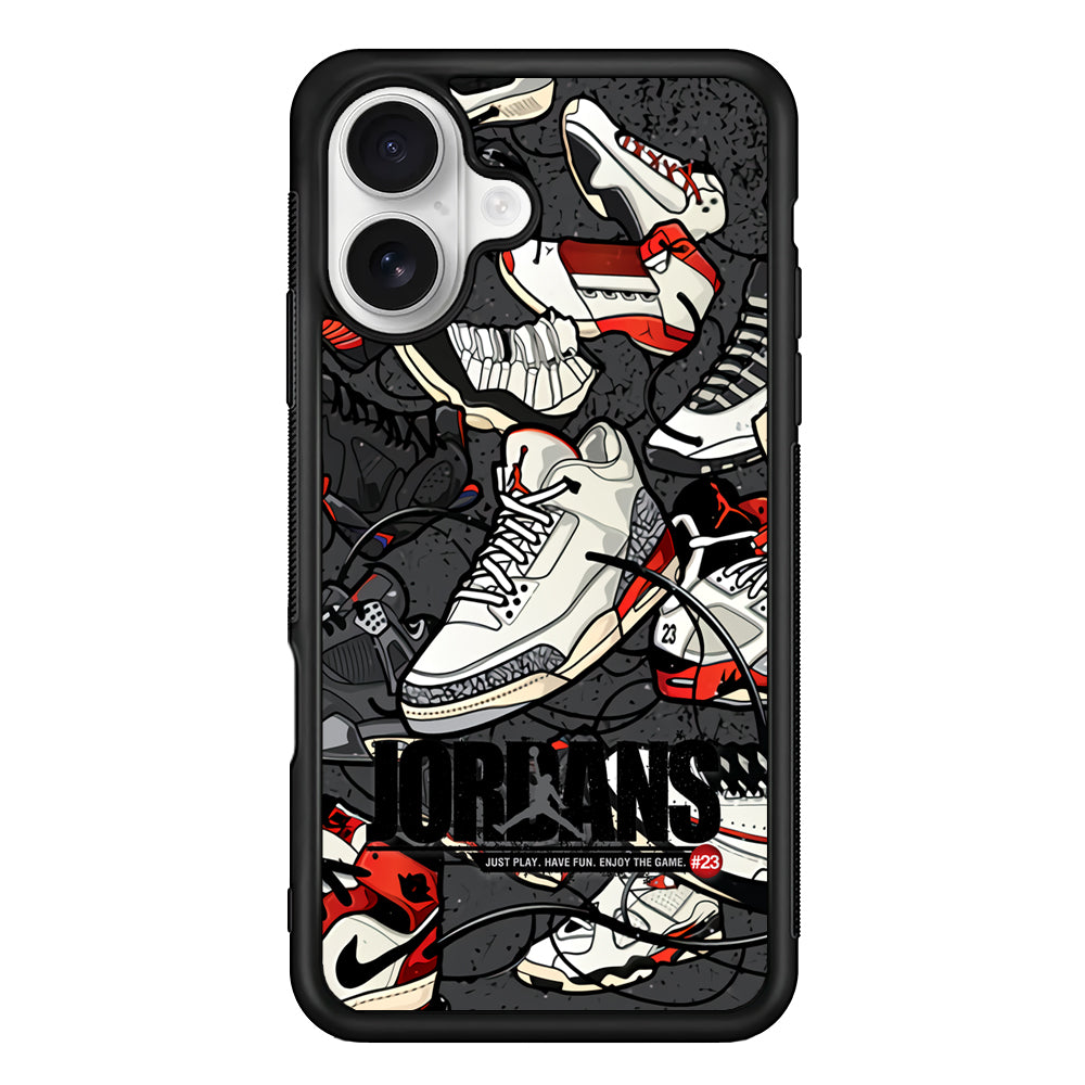 Air Jordan Play and Enjoy The Game iPhone 16 Plus Case – Slim Fit Protective Phone Case