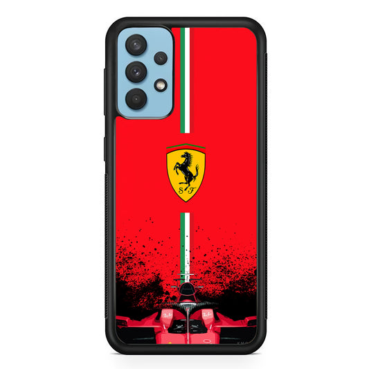 Ferrari Luxury Car Logo Samsung Galaxy A32 Case | Slim Rubber Case for Samsung Galaxy A32