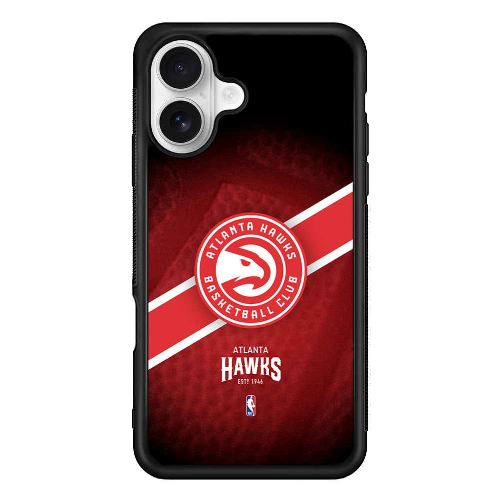 Atlanta Hawks Logo iPhone 16 Plus Case | Durable Protective Rubber Cover