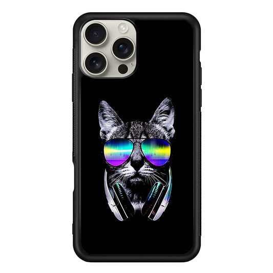 Music Lover Cat DJ iPhone 16 Pro Max Case | Stylish Protective Case for iPhone 16 Pro Max