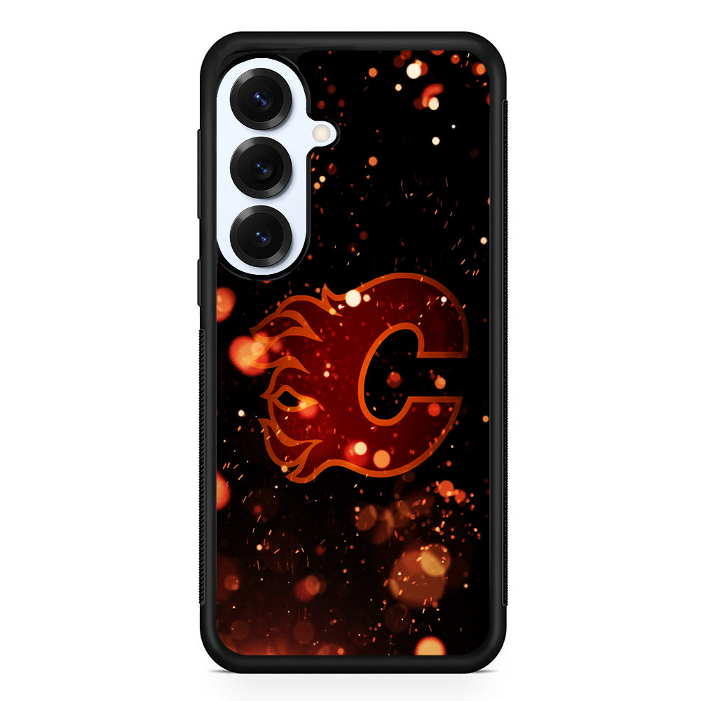 Calgary Flames Sparkling Samsung Galaxy S25 Plus Case | Slim Rubber Cover for Samsung Galaxy S25 Plus