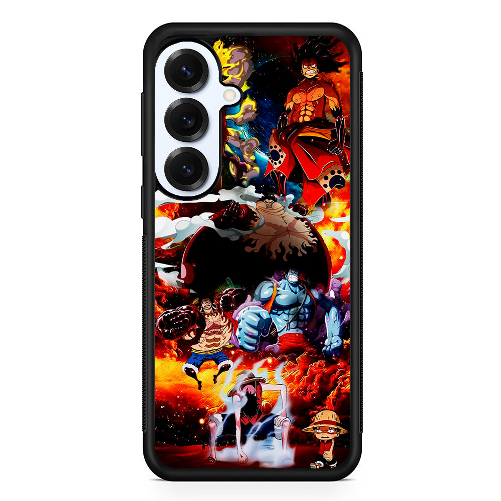 One Piece Luffy Transformation Samsung Galaxy S25 Plus Case | Slim Rubber Cover for Samsung Galaxy S25 Plus
