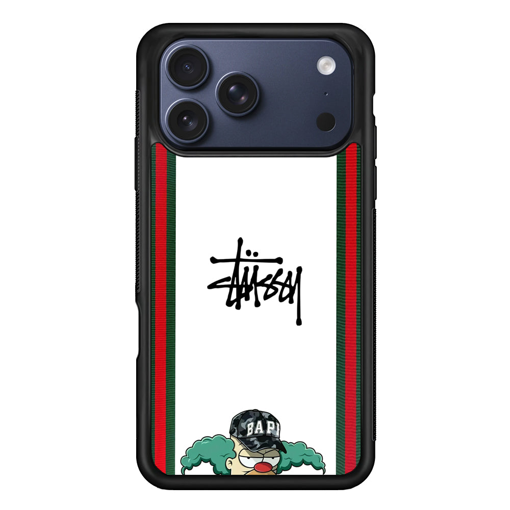 Stussy Homer Simpson iPhone 17 Pro Max Case | Slim Rubber Case for iPhone 17 Pro Max
