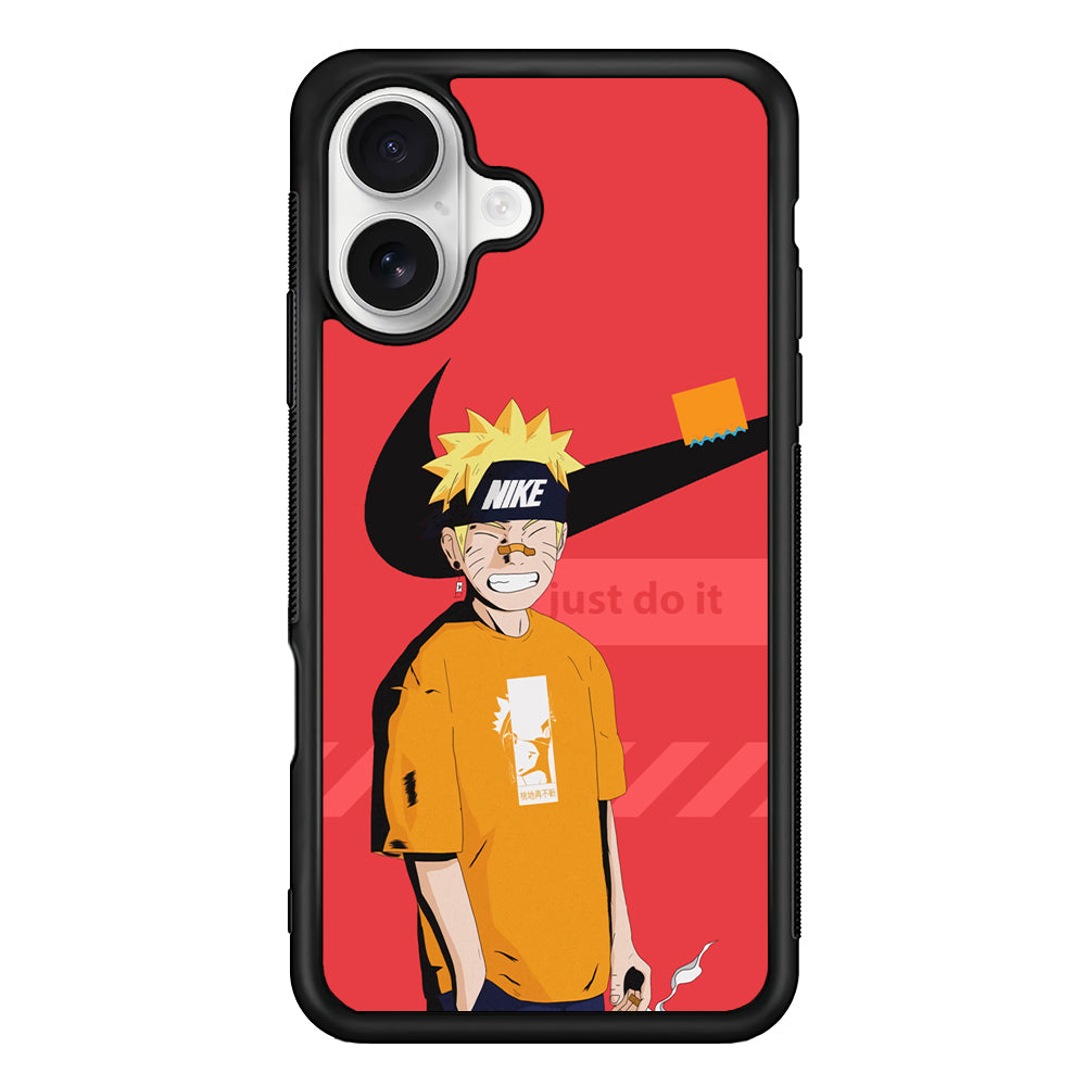 Nike Cover with Naruto iPhone 16 Plus Case – Slim Fit Protective Phone Case