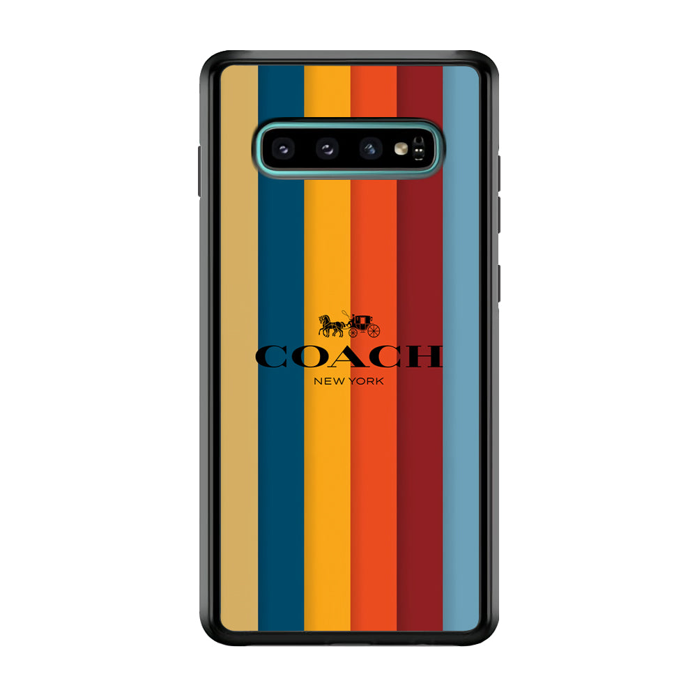 Coach Vertical Colorfull Samsung Galaxy S10 Plus Case | Slim Rubber Case for Samsung Galaxy S10 Plus