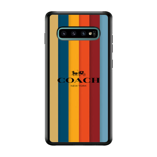Coach Vertical Colorfull Samsung Galaxy S10 Plus Case | Slim Rubber Case for Samsung Galaxy S10 Plus