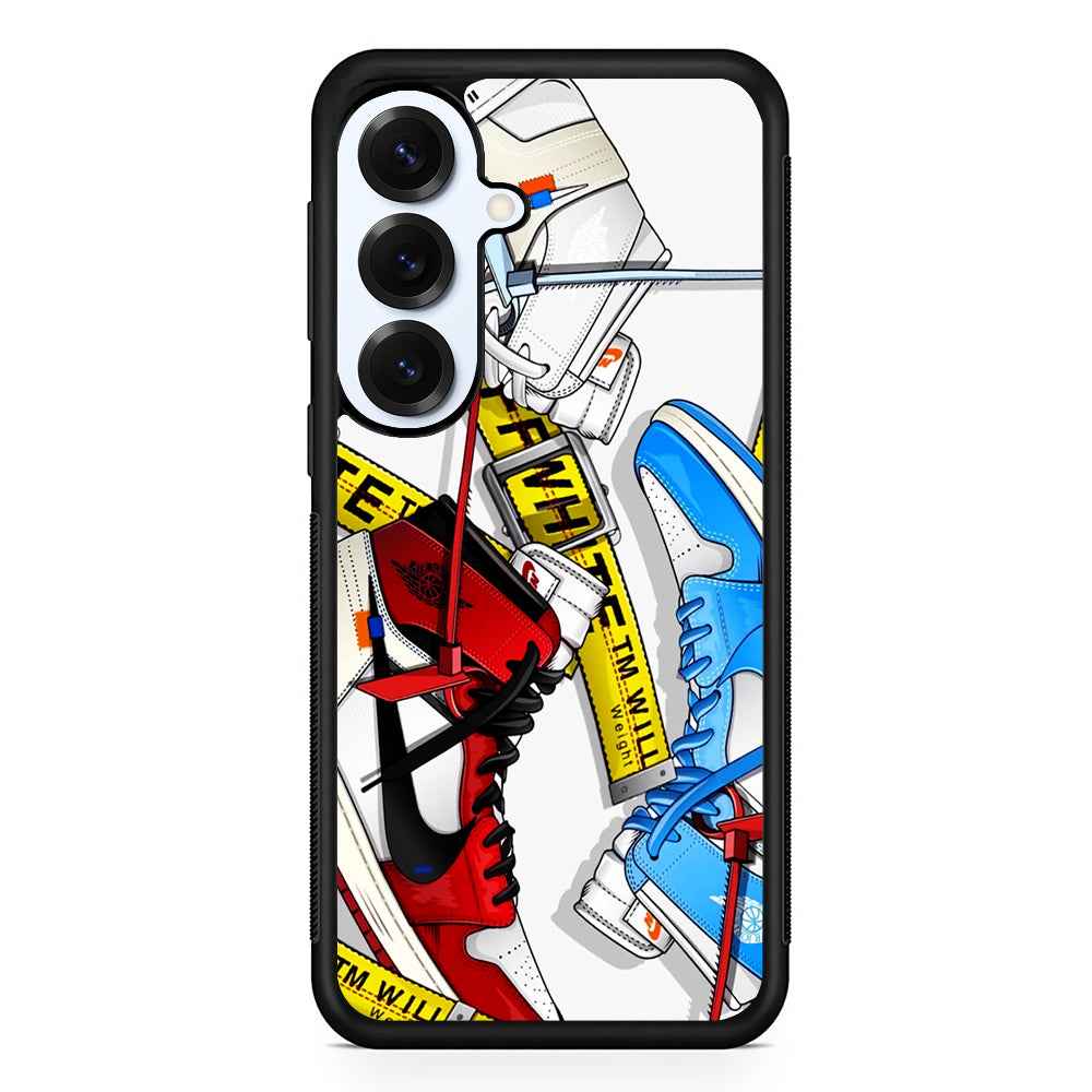 Nike Air x Off White Shoes Colase Samsung Galaxy S25 Plus Case | Slim Rubber Case for Samsung Galaxy S25 Plus