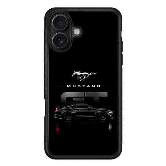 Ford Mustang GT Midnight iPhone 16 Case | Slim Rubber Case for iPhone 16