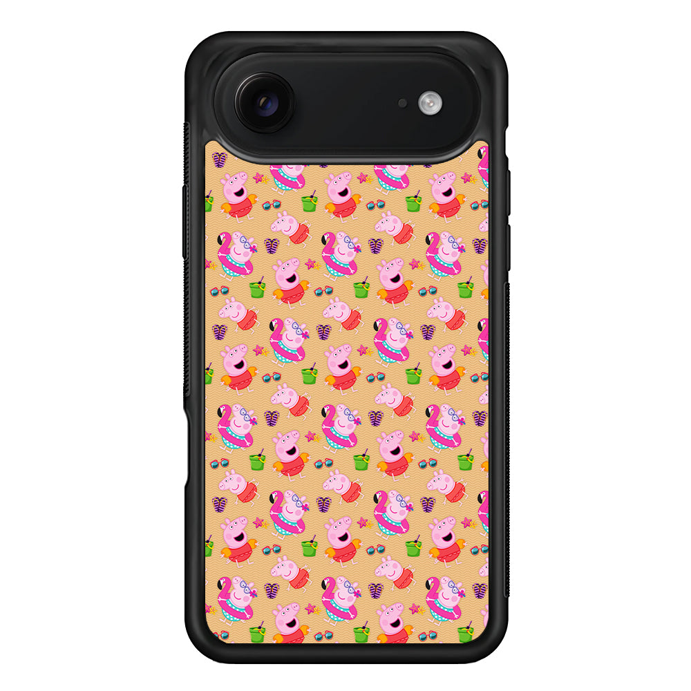 Peppa Pig on The Beach Pattern iPhone 17 Air Case | Protective Case for iPhone 17 Air