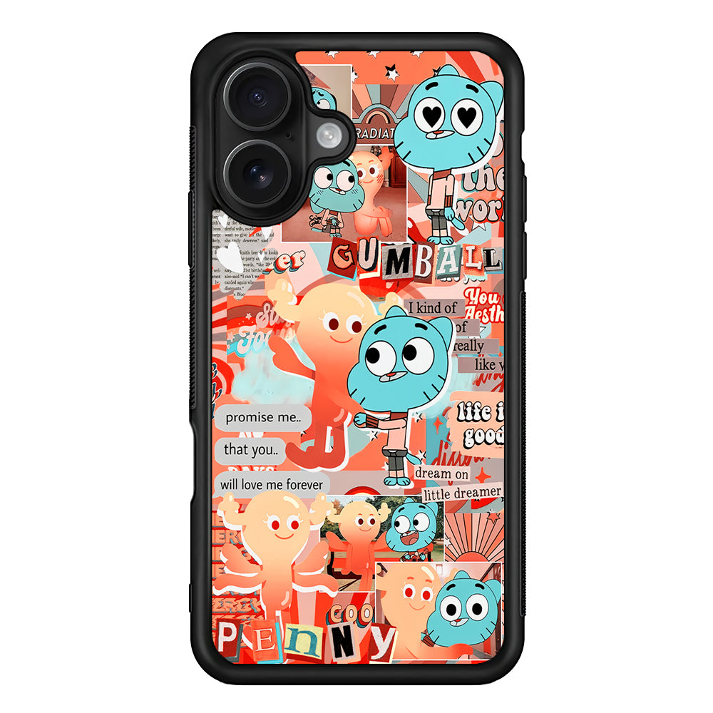 Gumball and Penny Aesthetic iPhone 16 Case - Oxvistore