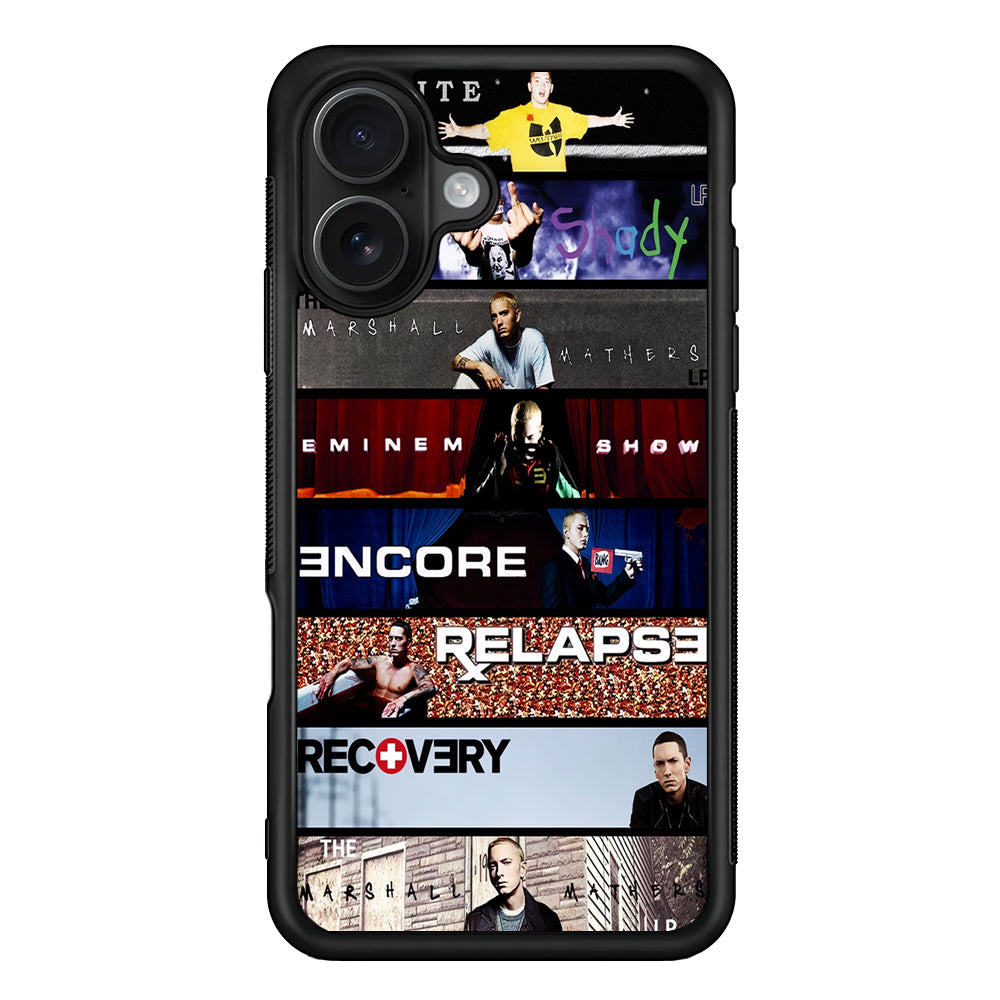 The Eminem Show Tracklist Poster iPhone 16 Case - Oxvistore
