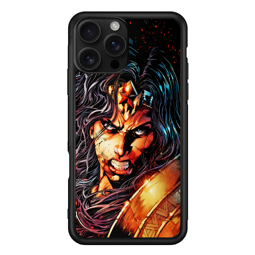 Wonder Woman Comic Art iPhone 16 Pro Case | Durable Protective Case for iPhone 16 Pro
