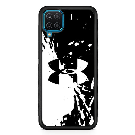 Under Armour Black White Samsung Galaxy A12 Case | Slim Rubber Case for Samsung Galaxy A12
