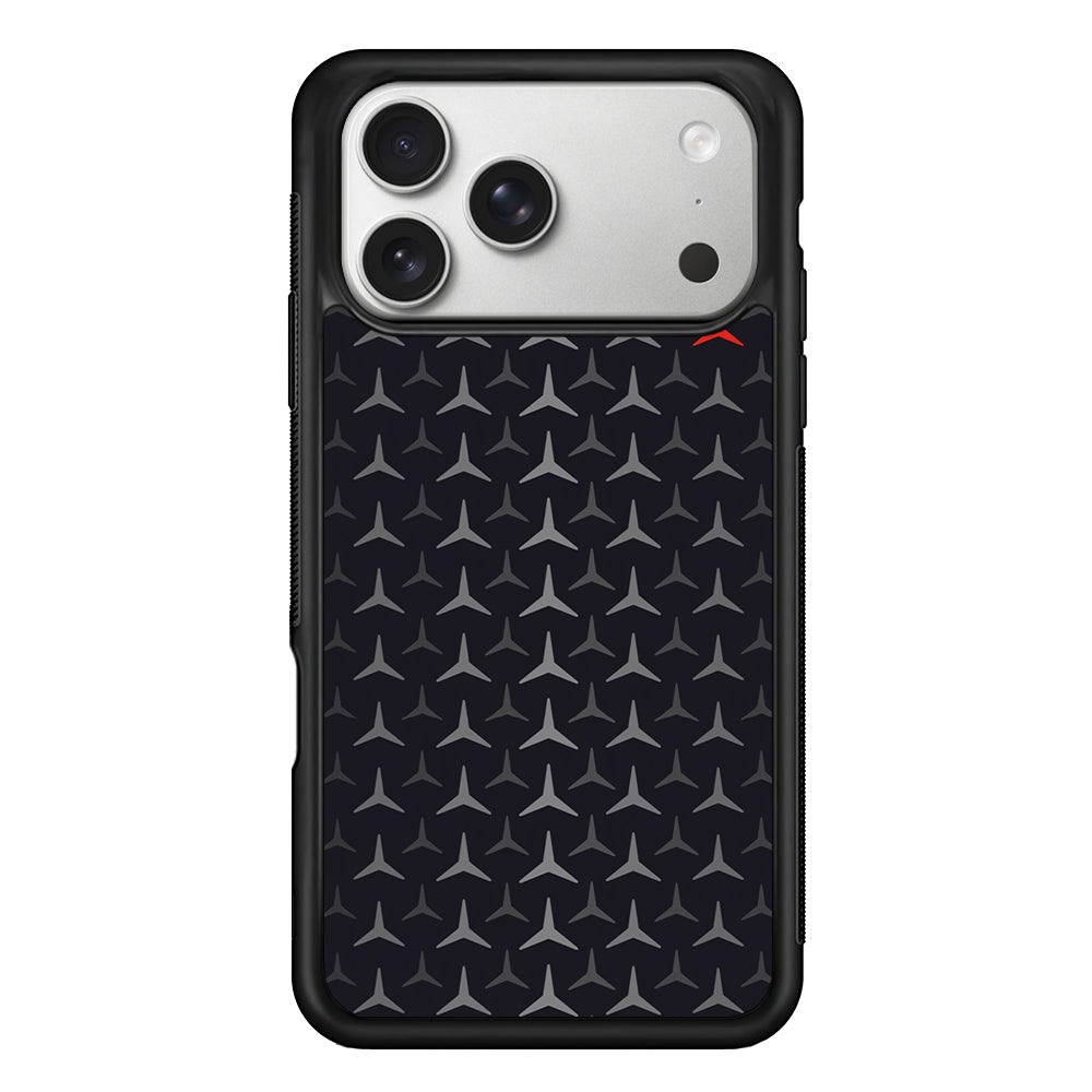Mercedes-Benz Logos Pattern iPhone 17 Pro Case | Slim Rubber Case for iPhone 17 Pro