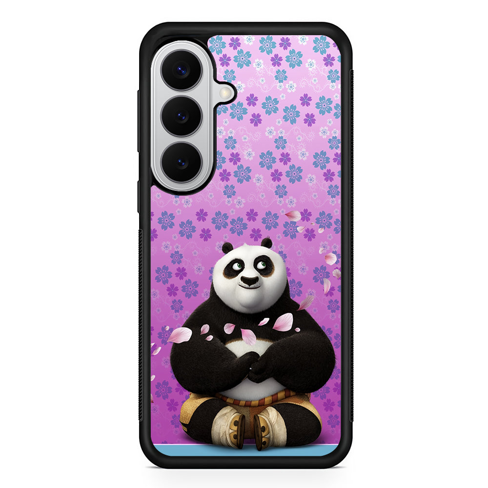 Kung Fu Panda Flower Background Samsung Galaxy S26 Case | Protective Rubber Cover