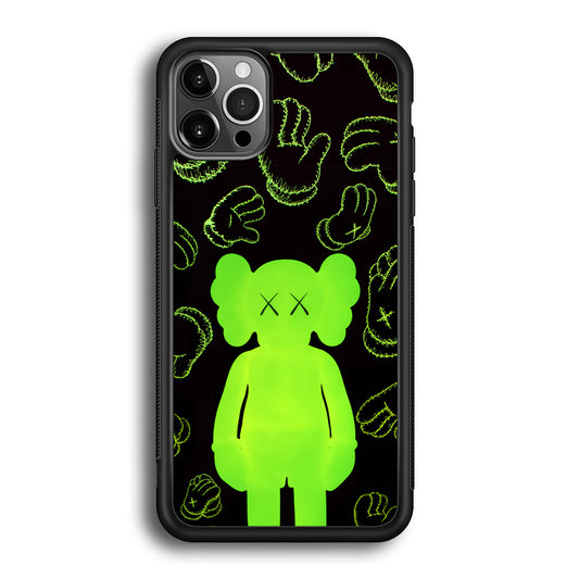 Kaws Doll Glowing Green iPhone 12 Pro Max Case | Slim Rubber Case for iPhone 12 Pro Max