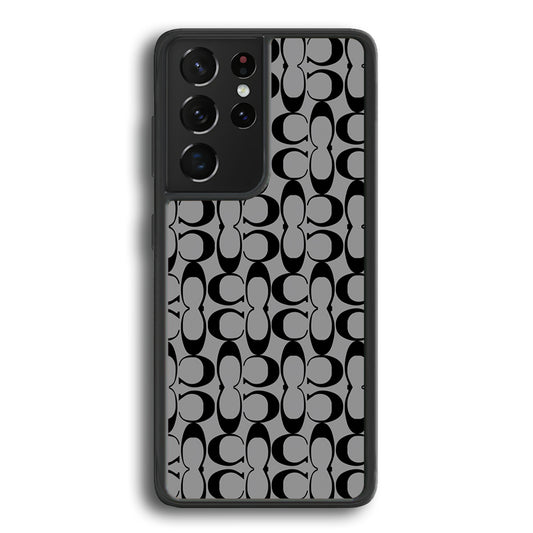 Coach Black Grey Samsung Galaxy S24 Ultra Case | Slim Rubber Case for Samsung Galaxy S24 Ultra