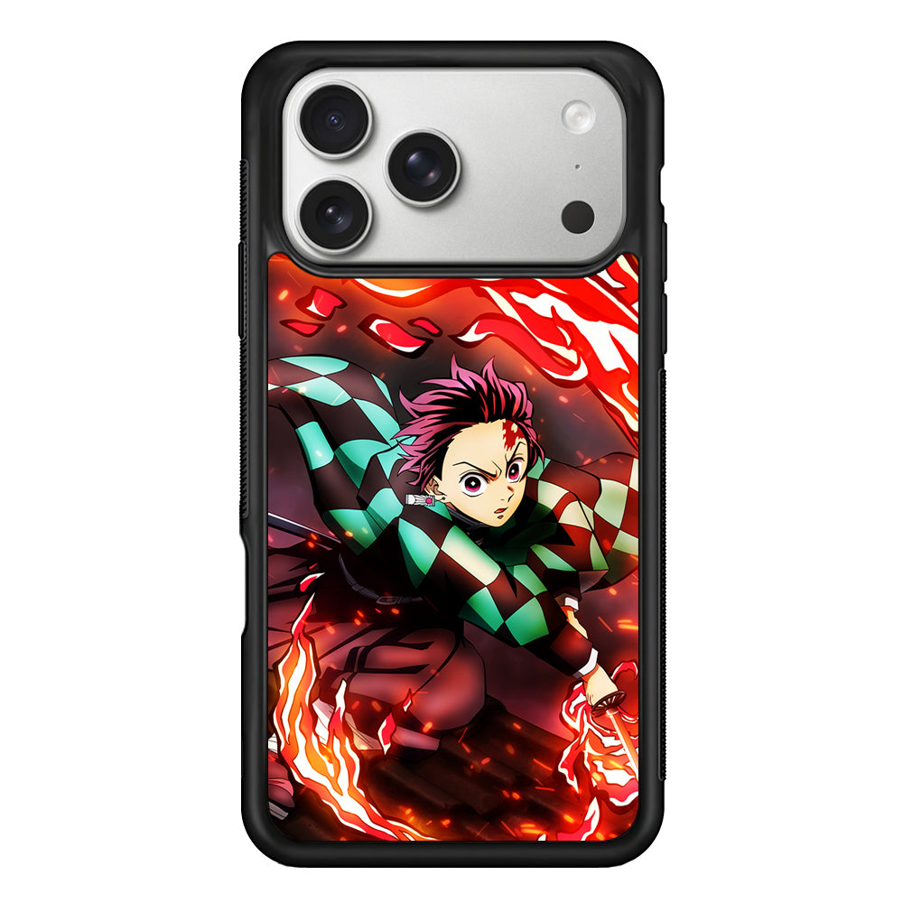 Tanjiro Kamado Demon Slayer Anime iPhone 17 Pro Case | Slim Rubber Case for iPhone 17 Pro