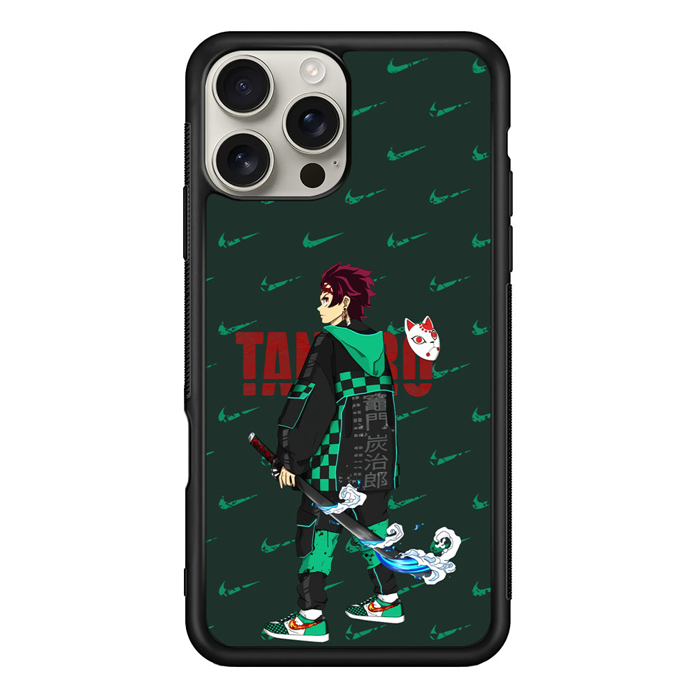Nike on Tanjiro Suit iPhone 16 Pro Max Case | Durable Everyday Protective Cover