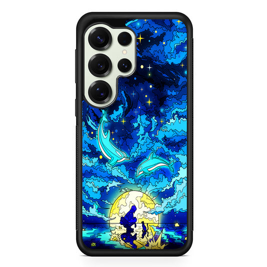 Whales Swimming in The Sky Samsung Galaxy S25 Ultra Case | Durable Rubber Case for Samsung Galaxy S25 Ultra
