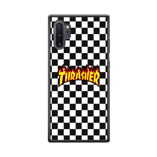 Thrasher Chess Pattern Samsung Galaxy Note 10 Plus Case | Slim Rubber Case for Samsung Galaxy Note 10 Plus