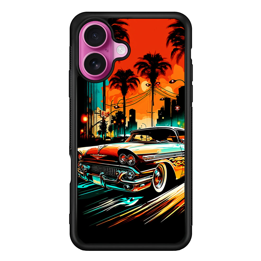 Classic Car Vintage Art iPhone 17 Case | Slim Protective Rubber Phone Cover