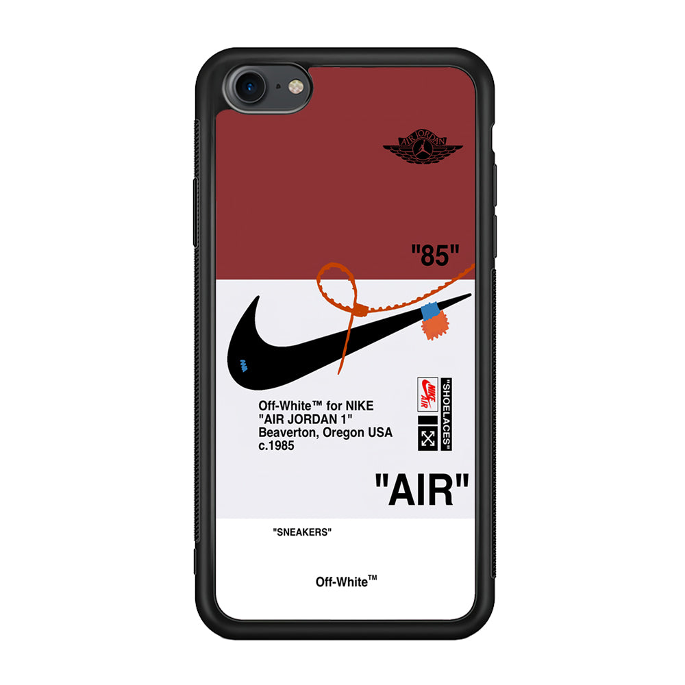Off White x Nike Air Jordan Red iPhone 8 Case | Slim Rubber Case for iPhone 8
