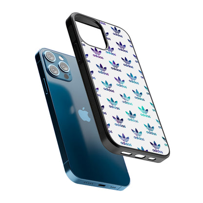 Adidas Logo Space Pattern 2D Rubber Phone Case | Slim Protective Phone Case
