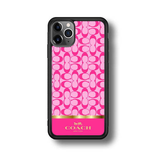 Coach Pink Pattern iPhone 11 Pro Max Case | Slim Rubber Case for iPhone 11 Pro Max
