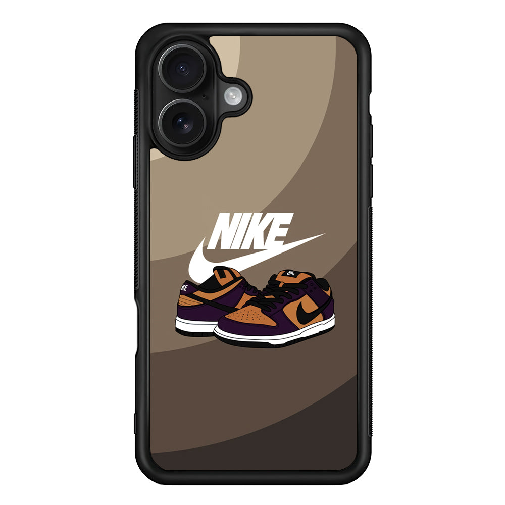 Nike Purple in Brown Layer iPhone 16 Case - Oxvistore