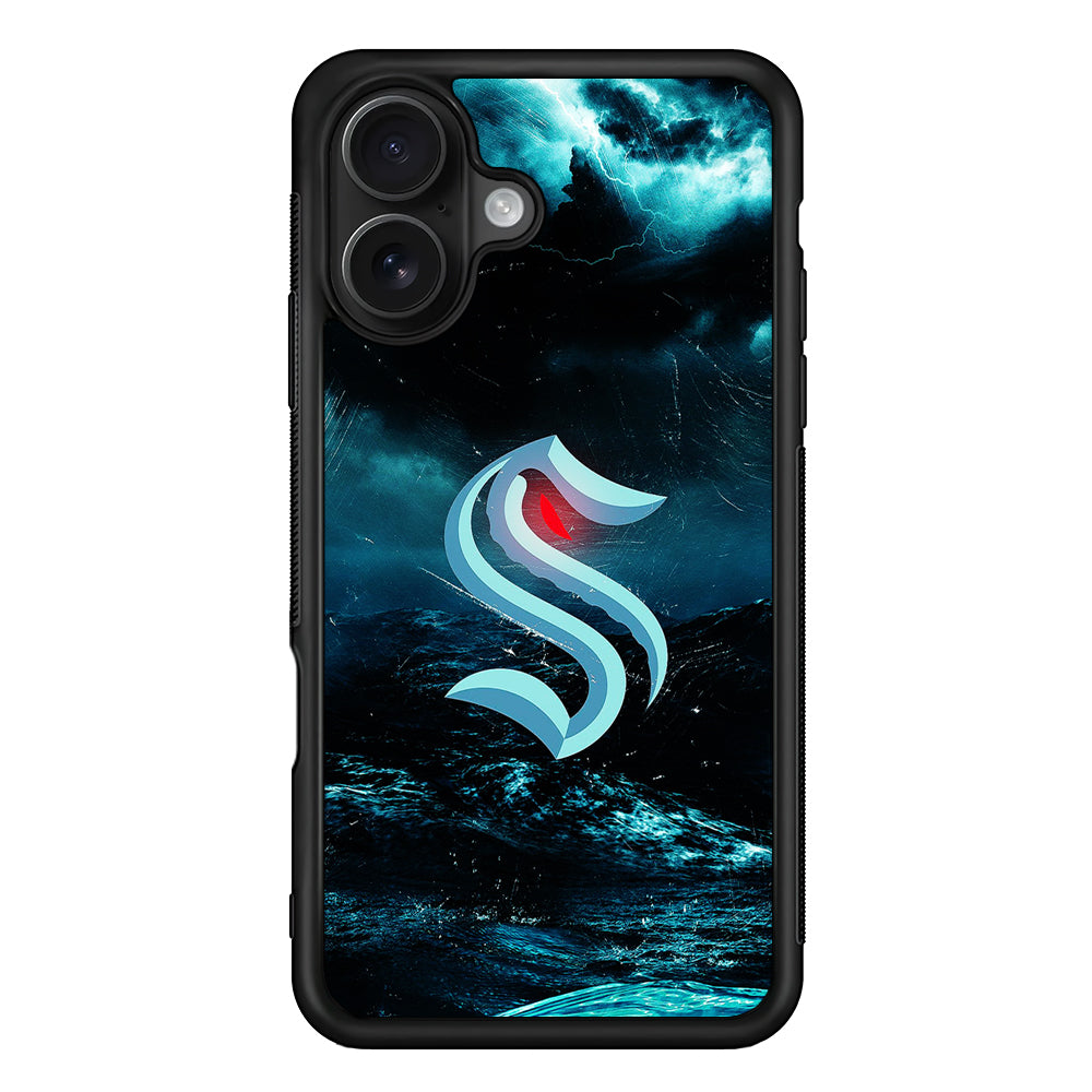 Seattle Kraken Storm iPhone 16 Case - Oxvistore