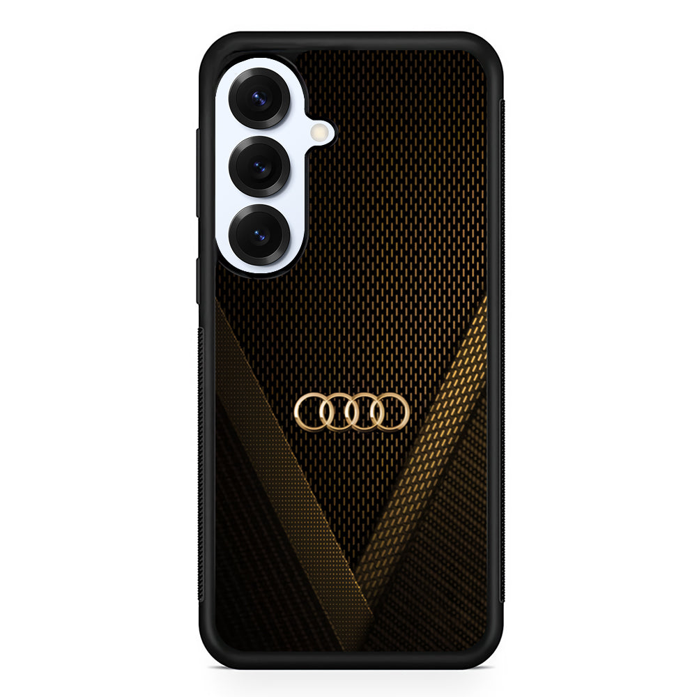 Audi Logo Gold Against a Dark Samsung Galaxy S25 Plus Case | Slim Rubber Case for Samsung Galaxy S25 Plus
