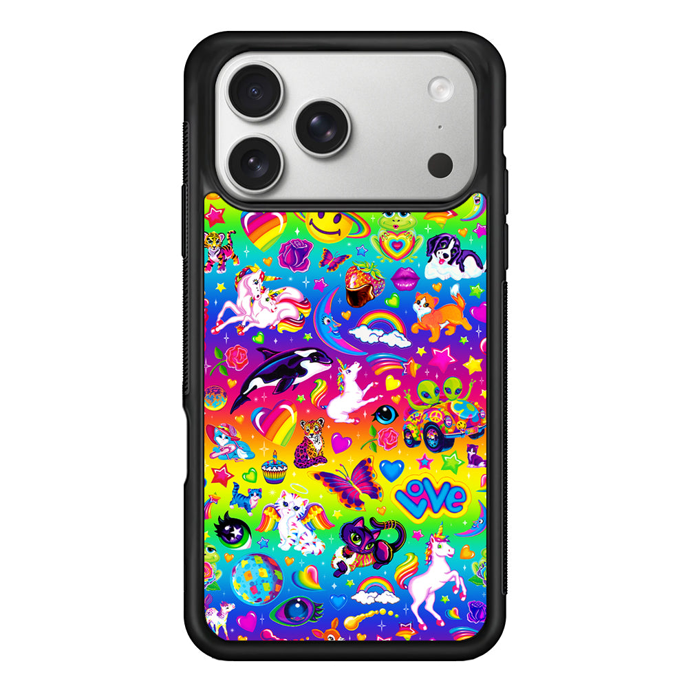 Unicorn Cartoon Rainbow Pattern iPhone 17 Pro Case | Slim Rubber Case for iPhone 17 Pro